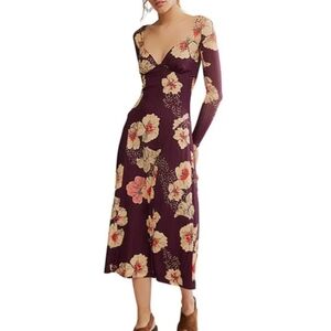 Free People Floral Long Sleeve Maxi Dress